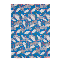 Cotton Tea Towel Blue Autumn & Acorn Print By Rice DK